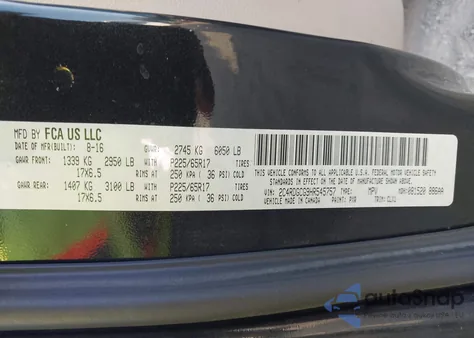 2017 Dodge Grand Caravan Sxt from USA, damaged, VIN 2C4RDGCG9HR545757